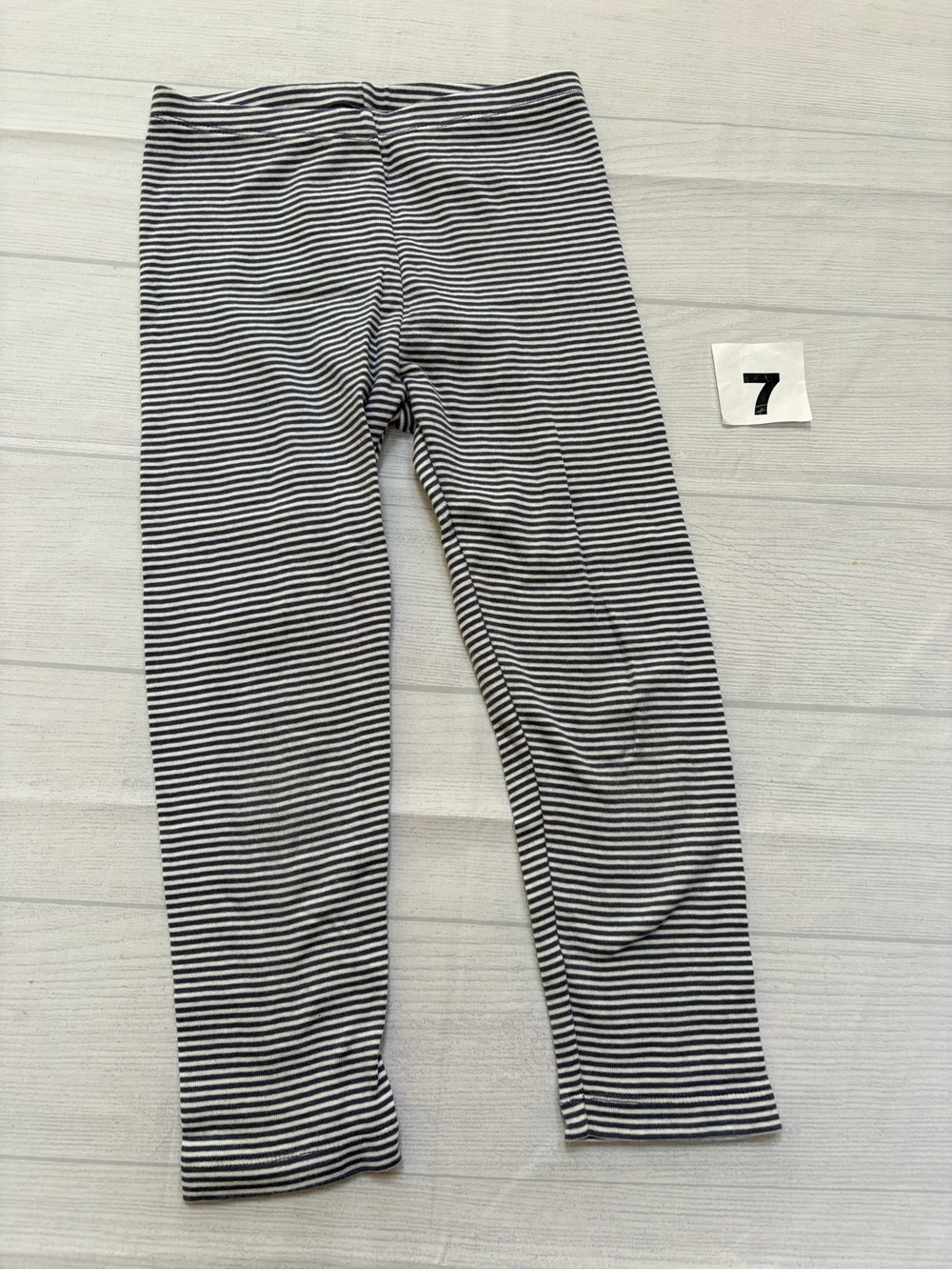 Tea Collection navy & White Striped Kids Leggings